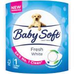 Baby Soft Toilet Rolls - 2 Ply - White - Singles