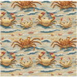 Printed Runner Embroidery Crab