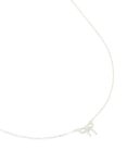 Sterling Silver Textured Bow Necklace