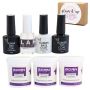 Uv Gel Nail Polish Rubber Top Base Matte Bondit + Acrylic Powder Set