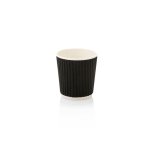 Espresso Vertical Ripple Cup 100ML Black 1X25