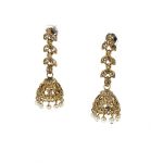 Jodha Jewels Petal Jumki Earrings With Swarovski Crystals