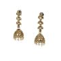 Jodha Jewels Petal Jumki Earrings With Swarovski Crystals