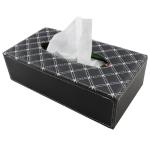 Luxury Pu Leather Cover Case Tissue Box Car Pumping Tray