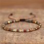 Vintage & Boho Jasper 2MM 4MM Bead Bracelet Adjustable High Quality Minimalist Bracelet Brown Stone Bracelet Dainty Bracelet