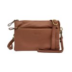 Nadia Leather Ladies Crossbody Sling Tan