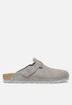 Birkenstock Boston Sude Mule - Stone Coin