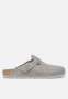 Birkenstock Boston Sude Mule - Stone Coin