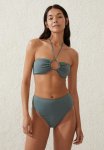 Cotton On High Waisted Cheeky Bikini Bottom - Dusty Khaki