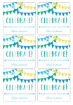 Personalised Gift Stickers - Celebrate Green blue