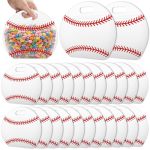 Akaixi 24PCS 3.5MIL Thickened Baseball Snack Bags Reusable Sealed Treat Bag