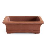 6" Chinese Unglazed Containers - Rectangular Banded 15.5 X 11.5 X 6CM