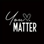 1PC "you Matter" Heart Design Iron-on Transfer Patch Polyester Heat Press Sticker For Diy T-shirts Jeans Hoodies Handbags And Pi