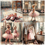 Tear Resistant Deco Print Pink Ballet 4'S