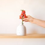 Lulu Vase - Speckled White - 12CM Height