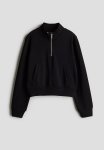 Zip-top Sweatshirt - Black