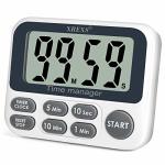 Xrexs Digital Kitchen Timer Magnetic Countdown Up Cooking Timer With Large Lcd Display Adjustable Volume Loud Alarm & Strong Mag