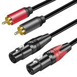 Belipro Dual Female Xlr To Rca Cable 5FT Heavy Duty 2 Xlr Female To 2 Rca Male Hifi Stereo Audio Connection Cable.
