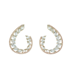 Laila Crystal Cubic Zirconia Earrings - Pale Blue Gold