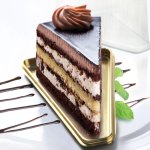 MINI Dessert Tray Plastic Triangle Gold 11.5CM 1X30