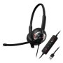Port Stereo Headset With MIC With 1.2M CABLE|1 X 3.5MM|VOLUME Controller Black