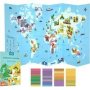 World Map Poster Mosaic Stickers