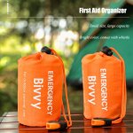 1PC 2PCS Emergency Sleeping Bag Thick Waterproof Warm Survival Blanket Reusable Lightweight And Compact Emergency Sleeping Bag W