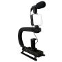 Vloggers Smart LED Light Live Video Stand With Microphone