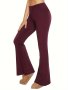 Women's Super Soft High Waisted Flare Pants Leggings Tummy Control Soft Bootleg Bell Bottoms