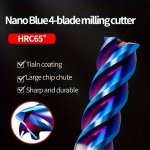 1PC 4PCS 4-FLUTE Coated End Mill Tungsten Steel Milling Cutter For Stainless Steel Alloy High Precision Non-standard Cutter With