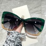Butterfly-shaped Glasses Rhinestone With Pearl Glasses Gradient Lens For Daily Decoration