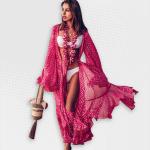 Women's Hot Pink Polka Beach Cover-up