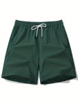 Men's Comfy Elastic Waist Drawstring Active Shorts Men's Beach Shorts