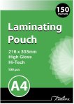 Laminating Pouches 150 Micron A4 216 X 303MM - Box Of 100