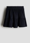 Crinkled Jersey Skirt - Navy Blue