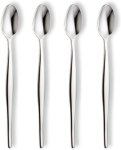 4 Slimline Soda Spoons Stainless Steel Tea Spoon Set