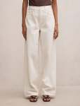 Gia Petite High Rise Wide Leg Jeans - 16 Ecru