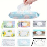 Portable Wipe Dispenser Reusable Travel Wet Wipe Pouch & Stroller Accessory Christmas Halloween Thanksgiving Day Gift