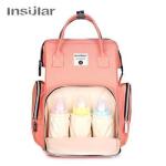 Insular Mommy Nappy Bag Backpack With Wipe Case - Peach
