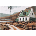 Tear Resistant Deco Print Green Karoo