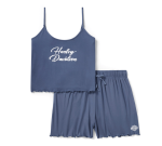 Women’s Lettuce Edge Tank & Short Set – Bijou Blue