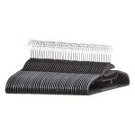 Amazon Basics Non-slip Heavy Duty Durable Space Saving Slim Plastic Hanger With Rubber And Horizontal Bar For Closet Coats Pants