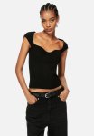 Rib-knit Top - Black