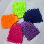 2-PACK Premium Chenille Microfiber Car Wash Mitts Double-sided Coral Fleece Cleaning Gloves Scratch-free Polishing Applicators F