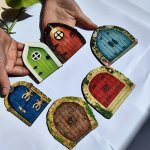 6PCS Elf Gate Miniature Fairy Gate Garden Fairy Decoration Garden Tree Wooden Crafts Decoration Room Yard Art Sculpture Decorati