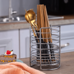 Round Cutlery Holder - Silver