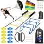 Speed & Agility Training Set - Agility Ladder Cones Hurdle Set Parachute For Speed Training Basketball Training Equipment Soccer Training Equipmen