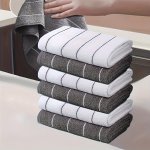 5 10PCS Microfiber Super Soft Absorbent Cleaning Towel Quick Drying Face Towel Hand Towel Dishwashing Cloth Multifunctional Clea