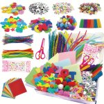 1000PCS SET Art And Craft Supplies Diy Crafts Supplies Set Including Pipe Cleaners Pom Poms And More