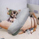 Shaped Pillow Plane Sky Adventure Chihuahua Set Airplanes